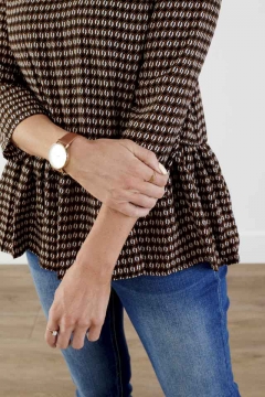 3/4-Sleeve High-Low Top